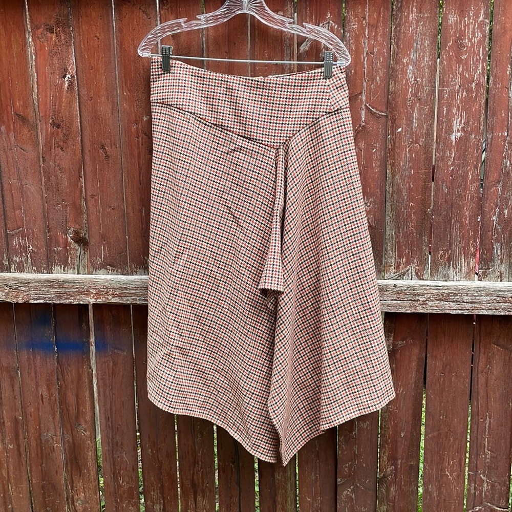 Talbots houndstooth skirt with belt | size 10p
